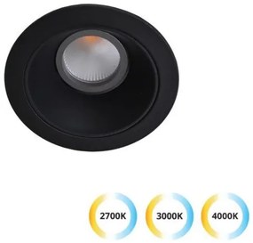 Χωνευτό Σποτ 12W 3000K 38° Alea Viokef-3914-011B-3-S-38-Μαύρο 3914-011B-3-S-38