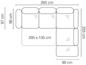 Γωνιακός καναπές Aretha-Δεξιά-Gkri