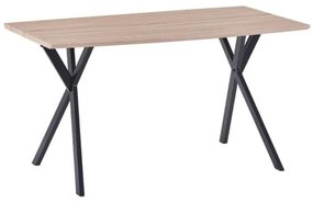 ΤΡΑΠΕΖΙ ALARICK HM8550.01 ΜΕ MDF ΕΠΙΦΑΝΕΙΑ SONAMA & ΜΕΤΑΛΛΙΚΑ ΠΟΔΙΑ 140X80X75Υ εκ.