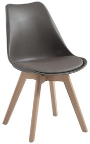 MARTIN Καρέκλα Τραπεζαρίας Metal Cross Ξύλο, PP Sand Beige, Αμοντάριστη Ταπετσαρία  48x56x82cm [-Φυσικό/Μπεζ-Tortora-Sand-Cappuccino-] [-Ξύλο/PP - PC - ABS-] ΕΜ136,90W