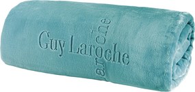 Κουβέρτα Βελουτέ Μονή (160x220) Guy Laroche Logo Petrol