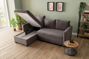 Corner Sofa-Bed Kado - Grey Grey