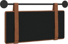 vidaXL Κρεμαστό Κεφαλάρι Επιτοίχιο Καφέ 90 cm Αντίκα PU