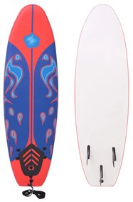 vidaXL Σανίδα Surf Μπλε/Κόκκινη 170 εκ.