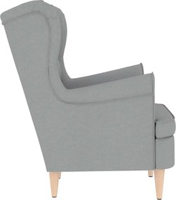 vidaXL πολυθρόνα ανοιχτό γκρι 74x84x100 cm ύφασμα