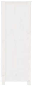 vidaXL Βιβλιοθήκη Λευκή 80 x 35 x 97 εκ. από Μασίφ Ξύλο Πεύκου