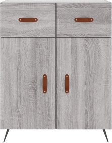 vidaXL Ντουλάπι Γκρι Sonoma 69,5 x 34 x 180 εκ. Επεξεργασμένο Ξύλο