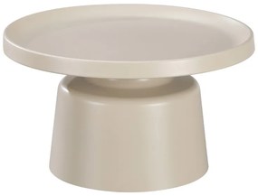 Τραπέζι σαλονιού Ginoze  μέταλλο σε cappuccino απόχρωση Φ70x38εκ