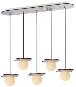 Φωτιστικό Οροφής Σε Ράγα ZM170045POW Dark Brown Mdf, Glass