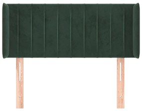 Κεφαλάρι με Πτερύγια Σκούρο Πράσινο 103x16x78/88 εκ. Βελούδινο 3119051