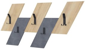 Wall hanger Livy oak-retro grey melamine 75.2x1.8x45.3cm 75.2x1.8x45.3 εκ.