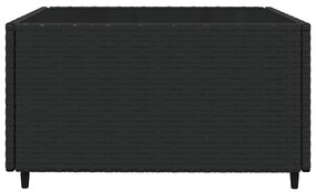 vidaXL Σαλόνι Κήπου Σετ 3 Τεμαχίων Μαύρο Συνθετικό Ρατάν με Μαξιλάρια