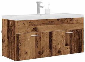 vidaXL Ντουλάπι Μπάνιου Επιτοίχιο Παλιό ξύλο 100 x 38,5 x 46 cm