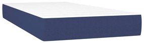 vidaXL Κρεβάτι Boxspring με Στρώμα &amp; LED Μπλε 90x190 εκ. Υφασμάτινο