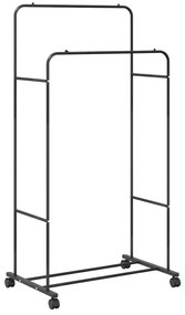 vidaXL Ράφι Ρούχων Μονόχρωμο Μαύρο