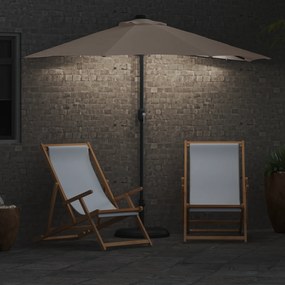 vidaXL Ομπρέλα Κήπου Taupe 294 x 150 x 223 εκ ύφασμα