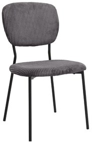 Σετ τραπεζαρία 5τμχ Roger - Kevin Megapap Mdf - ύφασμα χρώμα μαύρο εφέ μαρμάρου - γκρι 120x70x75εκ.