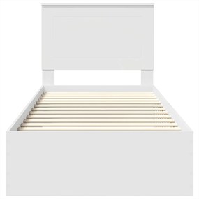 vidaXL Σκελετός Κρεβατιού Λευκό 90 x 190 cm Επεξεργασμένο ξύλο