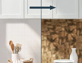 Αυτοκόλλητα πλακάκια Douceur d'intérieur - 25x25cm - 4τμχ - Πορτοκαλί
