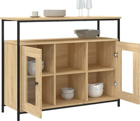 vidaXL Ντουλάπι Sonoma δρυς 100x35x80 εκ. Επεξεργασμένο Ξύλο