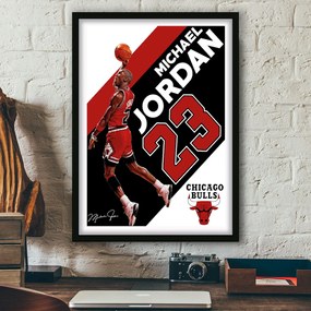 Πόστερ &amp; Κάδρο Michael Jordan SNK262 40x50cm Μαύρο Ξύλινο Κάδρο (με πόστερ)