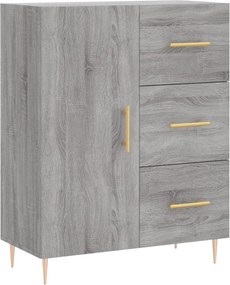 vidaXL Ντουλάπι Γκρι Sonoma 69,5 x 34 x 180 εκ. Επεξεργασμένο Ξύλο
