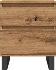 vidaXL Κομοδίνα 2 τεμ. τεχνίτης Δρυς 40 x 35 x 50 εκ. από Επεξεργ Ξύλο