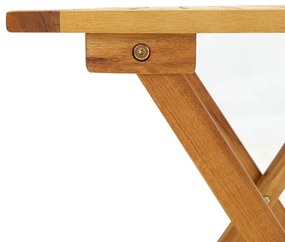 Τραπέζι Bistro 46 x 46 x 47 εκ. από Μασίφ Ξύλο Ακακίας - Καφέ
