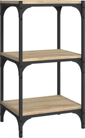 vidaXL Βιβλιοθήκη Sonoma Δρυς 40x33x70,5 εκ. Επεξεργ. Ξύλο &amp; Ατσάλι