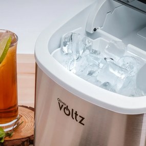 Παγομηχανή Oliver Voltz OV51447CS, 120W, 12kg/24 ώρες, 1.3 l, 9 κύβοι ανά κύκλο λειτουργίας, ένδειξη πάγου και νερού, Inox