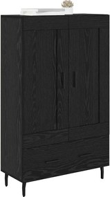 vidaXL Highboard Μαύρη Οξυά 69,5 x 31 x 115 εκ. Επεξεργασμένο ξύλο