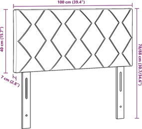 vidaXL Κεφαλάρι Taupe 100 cm ύφασμα