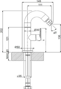 Armando Vicario Slim 500015 Chrome – Μπαταρία μπιντέ