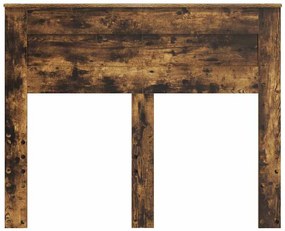 vidaXL Κεφαλάρι με κεφαλάρι Καπνιστό Δρύς 135 cm Επεξεργασμένο ξύλο