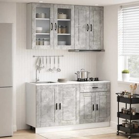 vidaXL Μονάδα κουζίνας PORTO 4 pcs Γκρι Σκυροδέματος