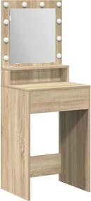 vidaXL Τραπέζι περιποίησης με ράφι Δρύς Sonoma 50 x 41 x 135 εκ