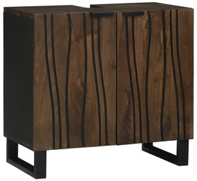 vidaXL Ντουλάπι Νεροχύτη Μπάνιου 62 x 33 x 58 εκ. – Στιβαρή κατασκευή από ξύλο μάνγκο.