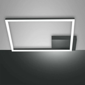 Φωτιστικό Οροφής - Πλαφονιέρα Led Bard 3394-61-282 Anthracite Fabas Luce Μέταλλο, Μεθακρυλικό