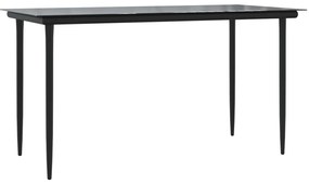 vidaXL Σετ Τραπεζαρίας Κήπου 2 τεμ. Γκρι Συνθ. Ρατάν με Μαξιλάρια