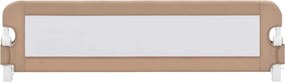 vidaXL Μπάρα Κρεβατιού Προστατευτική Χρώμα Taupe 150x42 εκ Πολυεστέρας