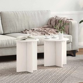 vidaXL Τραπεζάκι σαλονιού 2 pcs Λευκό 41.5 x 41.5 x 41 εκ