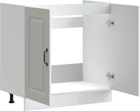 vidaXL Ντουλάπι βάσης νεροχύτη Kalmar Λευκό 80x46x81,5 εκ. Επεξ. Ξύλο