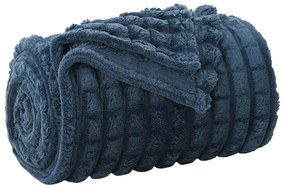 vidaXL Κουβέρτα Σκούρο μπλε 200 x 150 cm Μαλλί