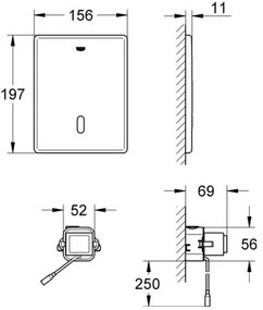 Πλακέτα χειρισμού Grohe Tectron Skate II