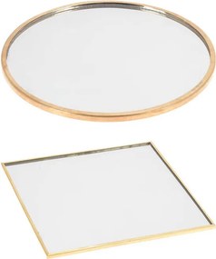 ΔΊΣΚΟΙ DECO PLATE MIRROR 10CM GOLD 2ASS ACC681490