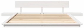 vidaXL Σκελετός Κρεβατιού Λευκό 140 x 200 cm ξύλο