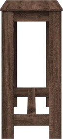 vidaXL Τραπέζι Μπαρ Καφέ Δρυς 102x50x103,5εκ. Επεξεργ. Ξύλο