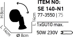 Σποτ Μονόφωτο Homelighting Saba 77-3550 Chrome