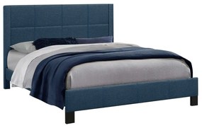 Κρεβάτι Trillop HM667.04 Για Στρώμα 120x200cm Ύφασμα Blue Ημίδιπλο Ξύλο,Ύφασμα