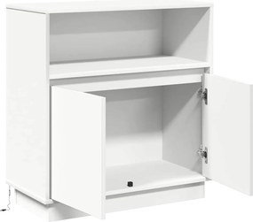 vidaXL Πλευρικό Τραπέζι LED Λευκό 71 x 34,5 x 75 εκ.